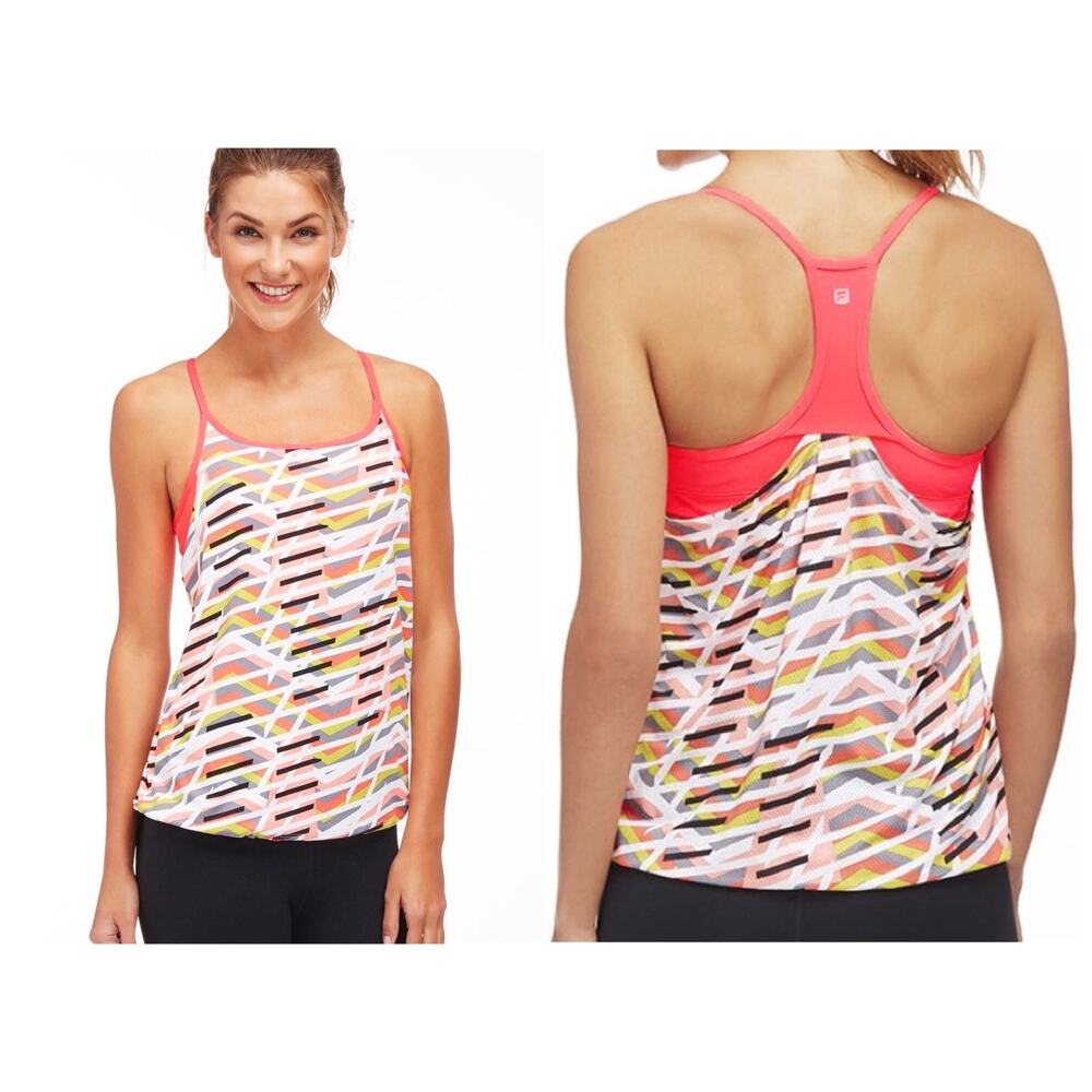 NWT Fabletics Neon Abstract Norwalk Tank